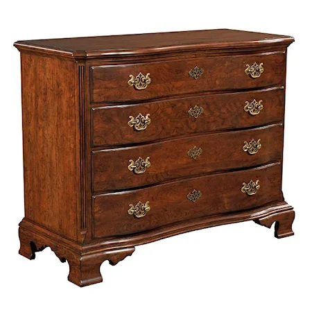 Traditional Four Drawer Serpentine Chest